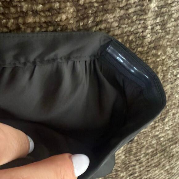 J.CREW | NWT Featherweight Smocked Square Neck Cropped Top Black Satin Size XS - Picture 5 of 13